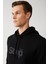 Erkek Siyah Kapüşonlu 3 Iplik Şardonlu Sweatshirt A32y1295 2