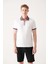 Erkek Beyaz %100 Pamuk Polo Yaka T-Shirt A31Y1166 1