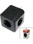 Termal Akım Korumalı 3x Priz 3x USB Duvar Tipi Priz Siyah 10A - 2500W (4764) 1