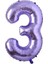 Mor Renk 3 Rakam Folyo Balon 100 cm 1