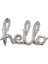 Gümüş Renk Hello El Yazı Şekilli Folyo Balon 1 Adet 1