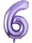 Mor Renk 6 Rakam Folyo Balon 100 cm 1