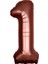 Retro Çikolata Kahve 1 Rakam Folyo Balon 100 cm 1