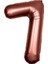 Retro Çikolata Kahve 7 Rakam Folyo Balon 100 cm 1