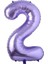 Mor Renk 2 Rakam Folyo Balon 100 cm 1