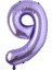 Mor Renk 9 Rakam Folyo Balon 100 cm 1