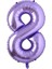 Mor Renk 8 Rakam Folyo Balon 100 cm 1