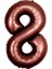 Retro Çikolata Kahve 8 Rakam Folyo Balon 100 cm 1