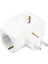 Beyaz Yonca Plus 3'lü Topraklı Priz Fiş 03-Zm (4767) - DSR9011-6044 1