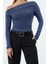 Stil Kadın Büzgü Drape Detaylı Fitted Vücuda Oturan Kollu Esnek Bluz Regular Örme Slim Kalıp 2