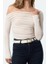 Stil Kadın Büzgü Drape Detaylı Fitted Vücuda Oturan Kollu Esnek Bluz Regular Örme Slim Kalıp 1