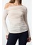 Stil Kadın Büzgü Drape Detaylı Fitted Vücuda Oturan Kollu Esnek Bluz Regular Örme Slim Kalıp 3