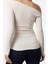 Stil Kadın Büzgü Drape Detaylı Fitted Vücuda Oturan Kollu Esnek Bluz Regular Örme Slim Kalıp 4