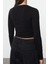 Stil Kadın Baskılı Vücuda Oturan Esnek Bluz Crop Örme Slim Kalıp 5