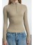 Stil Kadın Fitted Vücuda Oturan Esnek Bluz Regular Örme Slim Kalıp 3