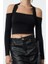 Stil Kadın Crop Bluz Regular Örme Fitted Kalıp 2
