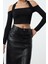 Stil Kadın Crop Bluz Regular Örme Fitted Kalıp 1