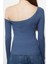 Kadın Regular Slim Kalıp Örme Fitted Vücuda Oturan Omzu Açık Fitilli Pamuklu Esnek Bluz 5