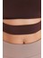 Kadın Crop Bisiklet Yaka Fitted Kalıp Örme Pencere Cut Out ve Baş Parmak Delik Detaylı Spor Üst Bluz 5