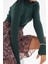 Stil Kadın Fitted Vücuda Oturan Parmak Detaylı Fitilli Esnek Bluz Crop Örme Slim Kalıp 3