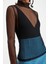 Stil Kadın Fitted Vücuda Oturan Tül Bluz Örme Slim Kalıp 5