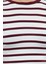 Kadın Moda Şık Crop Bisiklet Yaka Slim Kalıp Örme Çizgili Viskoz Yumuşak Kumaşlı Fitted Esnek Bluz 4