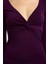 Stil Kadın Büzgü Drape Detaylı Fitted Vücuda Oturan Kollu Esnek Bluz Crop Örme Slim Kalıp 2