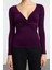 Stil Kadın Büzgü Drape Detaylı Fitted Vücuda Oturan Kollu Esnek Bluz Crop Örme Slim Kalıp 3