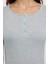 Kadın Moda Şık Regular Havuz Yaka Slim Kalıp Örme Çıtçıtlı Fitted Vücuda Oturan Fitilli Esnek Bluz 4