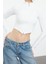 Stil Kadın Fitted Vücuda Oturan Fermuarlı Esnek Bluz Crop Örme Regular Kalıp 1