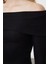 Kadın Moda Şık Üst Giyim Crop Carmen Yaka Slim Kalıp Örme Kısa Esnek Bluz 4
