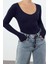 Stil Kadın 2li Paket Fitted Vücuda Oturan Pamuklu Esnek Bluz Regular Örme Slim Kalıp 2