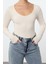 Stil Kadın 2li Paket Fitted Vücuda Oturan Pamuklu Esnek Bluz Regular Örme Slim Kalıp 3