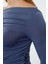 Kadın Regular Asimetrik Yaka Slim Kalıp Örme Büzgü Drape Fitted Vücuda Oturan Kollu Esnek Bluz 4