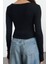 Kadın Crop Bisiklet Yaka Slim Kalıp Örme 2li Cut Out Detaylı Fitted Vücuda Oturan Fitilli Esnek Bluz 5