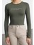 Stil Kadın Baskılı Vücuda Oturan Esnek Bluz Crop Örme Slim Kalıp 3