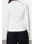 Kadın Regular Polo Yaka Slim Kalıp Örme Triko Yaka Detaylı Fitted Vücuda Oturan Fitilli Esnek Bluz 5