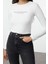 Stil Kadın Baskılı Vücuda Oturan Esnek Bluz Crop Örme Slim Kalıp 1
