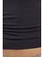 Stil Kadın Fitted Vücuda Oturan Büzgü Drape Detaylı Esnek Bluz Crop Örme Slim Kalıp Düşük Kol 4