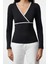 Stil Kadın Biye Detaylı Fitted Vücuda Oturan Bluz Regular Örme Slim Kalıp Reglan Kol 3
