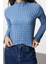 Stil Kadın Dokulu Fitted Vücuda Oturan Esnek Bluz Regular Örme Slim Kalıp 1