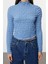 Stil Kadın Dokulu Fitted Vücuda Oturan Esnek Bluz Regular Örme Slim Kalıp 3