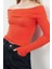 Stil Kadın Kısa Esnek Bluz Crop Örme Slim Kalıp 2
