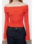 Stil Kadın Kısa Esnek Bluz Crop Örme Slim Kalıp 3