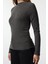 Stil Kadın Büzgü Drape Detaylı Normal Kalıp Bluz Regular Örme Slim Kalıp 3