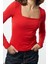 Stil Kadın Pamuklu Fit Bluz Regular Örme Slim Kalıp 1