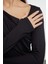 Kadın Regular Slim Kalıp Örme Soft Touch Yumuşak Kumaş Fitted Vücuda Oturan Esnek Bluz 4