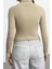 Stil Kadın Fitted Vücuda Oturan Parmak Detaylı Fitilli Esnek Bluz Crop Örme Slim Kalıp 5