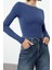 Stil Kadın Pamuklu Sırt Dekolteli Fitted Vücuda Oturan Esne Bluz Regular Örme Slim Kalıp 2