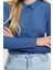 Stil Kadın Düğmeli Fitted Vücuda Oturan Polo Yaka Bürümcük Dokulu Bluz Crop Örme Slim Kalıp 2